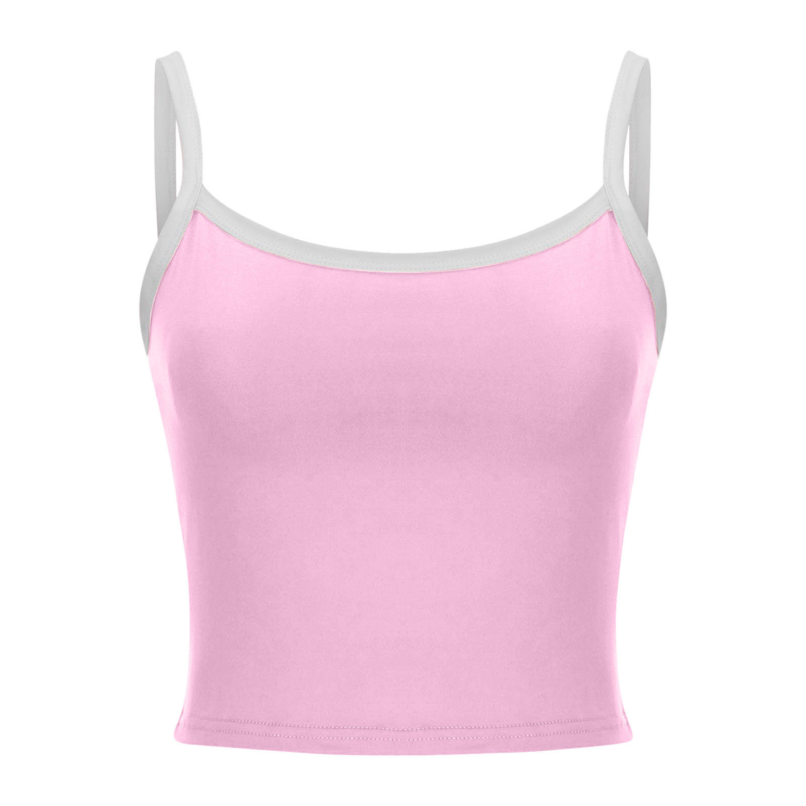 thumbnail image 5 of Chaleco sin espalda ajustado con tirantes en contraste para mujer - Top corto sin mangas con cuello en V sexy, 5 of 6